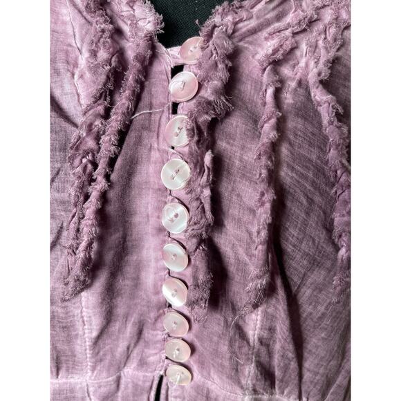 Degrade Women's 100% Linen Coastal Gauze Sheer Whimsical Lagenlook Fairy Set M/L - Picture 8 of 16